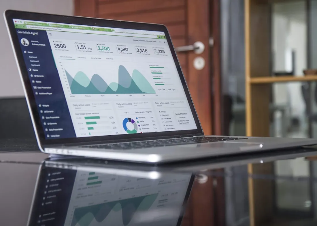 Pricing dashboard on a laptop