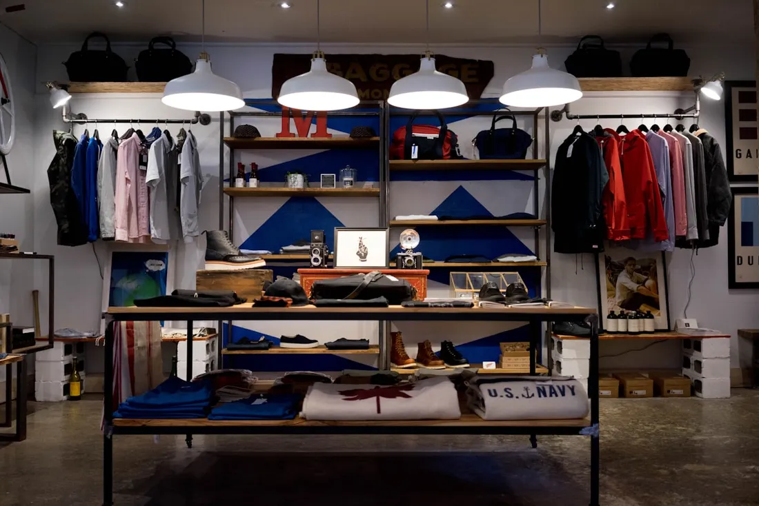 Apparel storefront interior